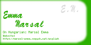 emma marsal business card